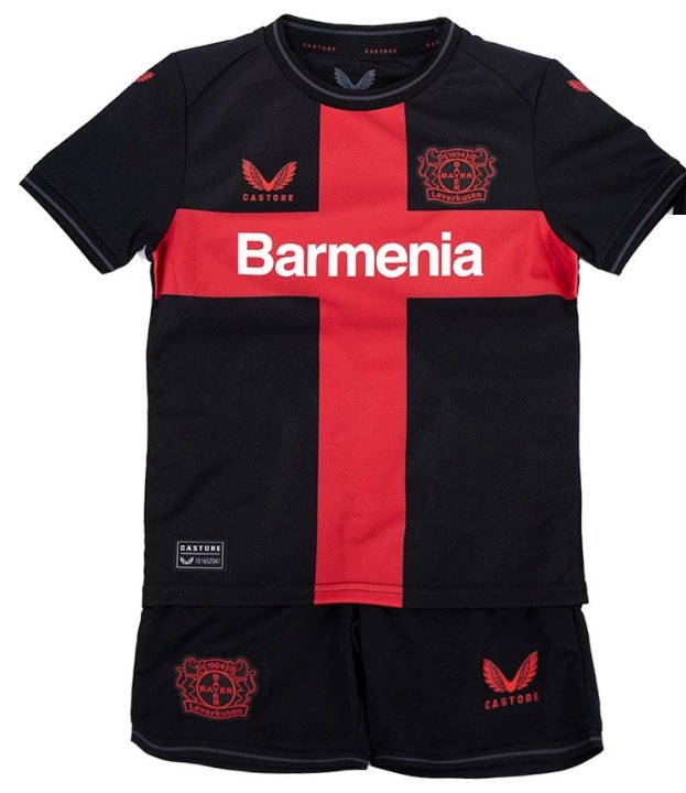 Kit infantil I Bayer Leverkusen 2023 2024 Castore oficial 